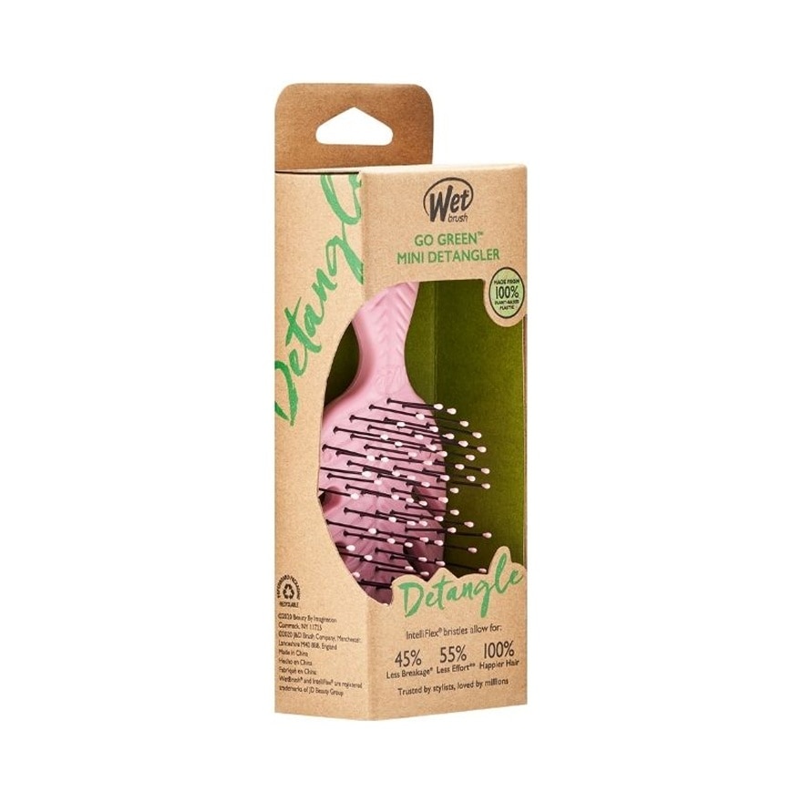 WET BRUSH Go Green Mini Detangler Pink image