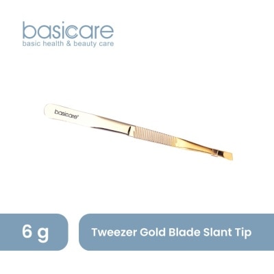 BASICARE BASICARE Tweezer Gold Blade Slant Tip image