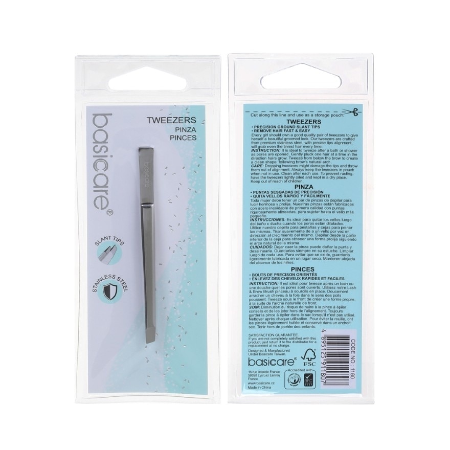 BASICARE Tweezers Filed Slant Tip image