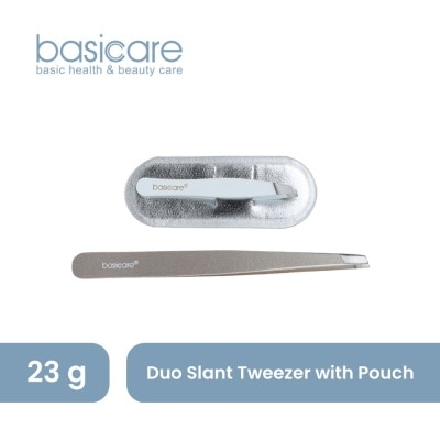 BASICARE BASICARE Duo Slant Tweezer With Pouch image