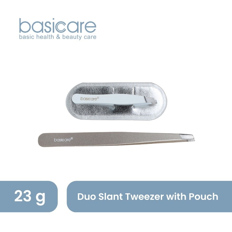 BASICARE Duo Slant Tweezer With Pouch image