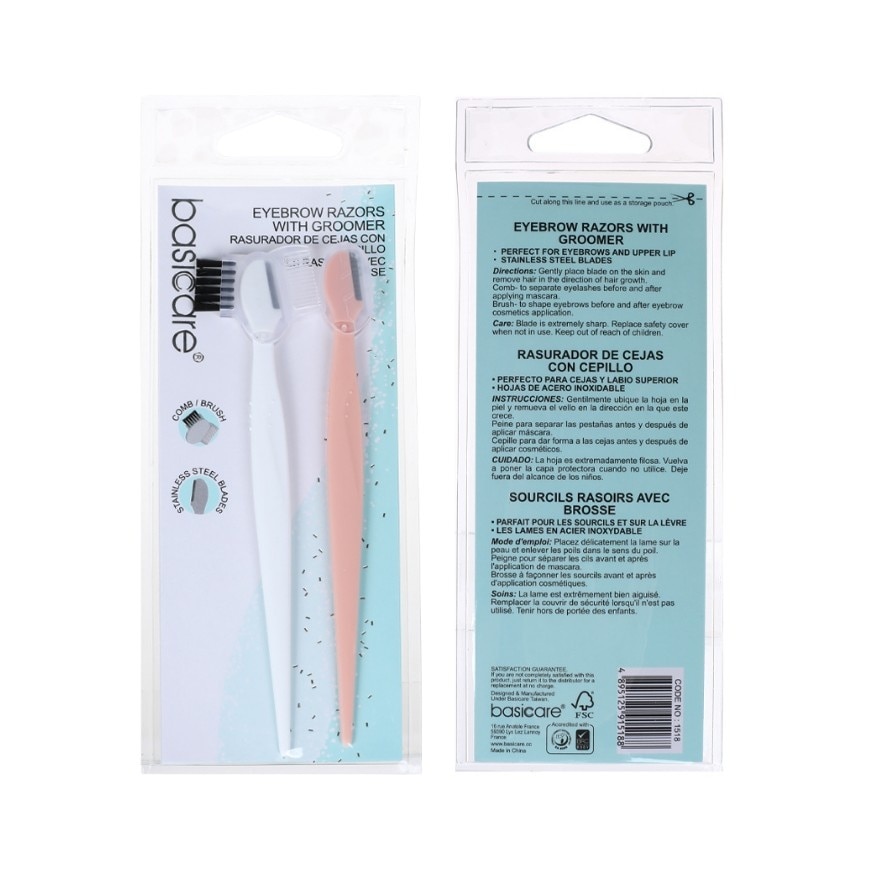 BASICARE Eyebrow Razors With Groomer image