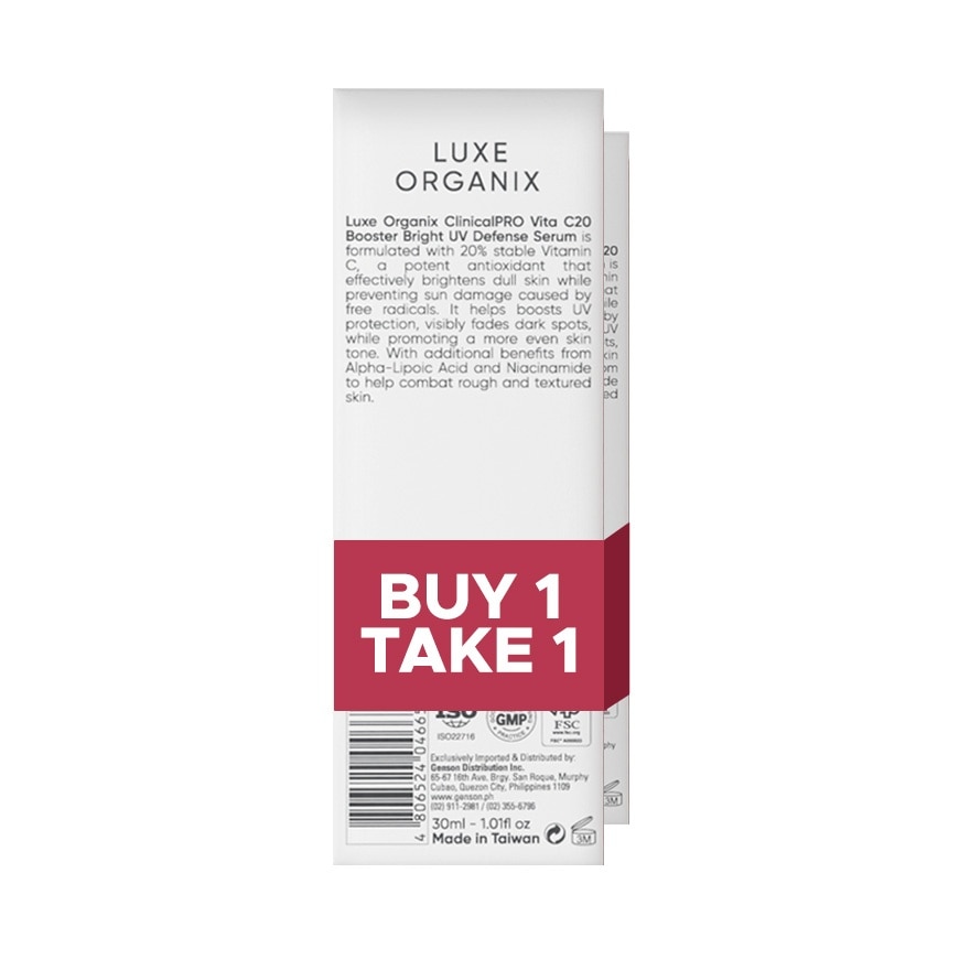 LUXE ORGANIX LUXE ORGANIX Vita C20 Booster Serum 30ml Buy2 Get 50% off