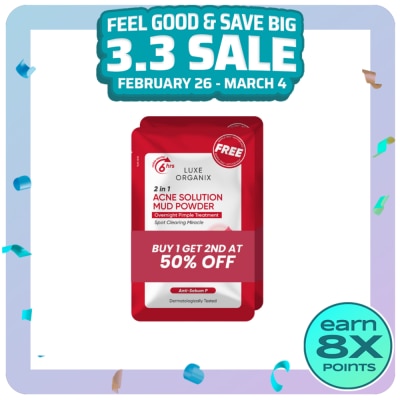 LUXE ORGANIX LUXE ORGANIX 2 in 1 Acne Solution Mud Powder 9ml