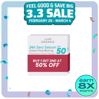 LUXE ORGANIX LUXE ORGANIX 24H Zero Sebum Instant Pore Blurring Weightless Matte Powder Transluscent 15g