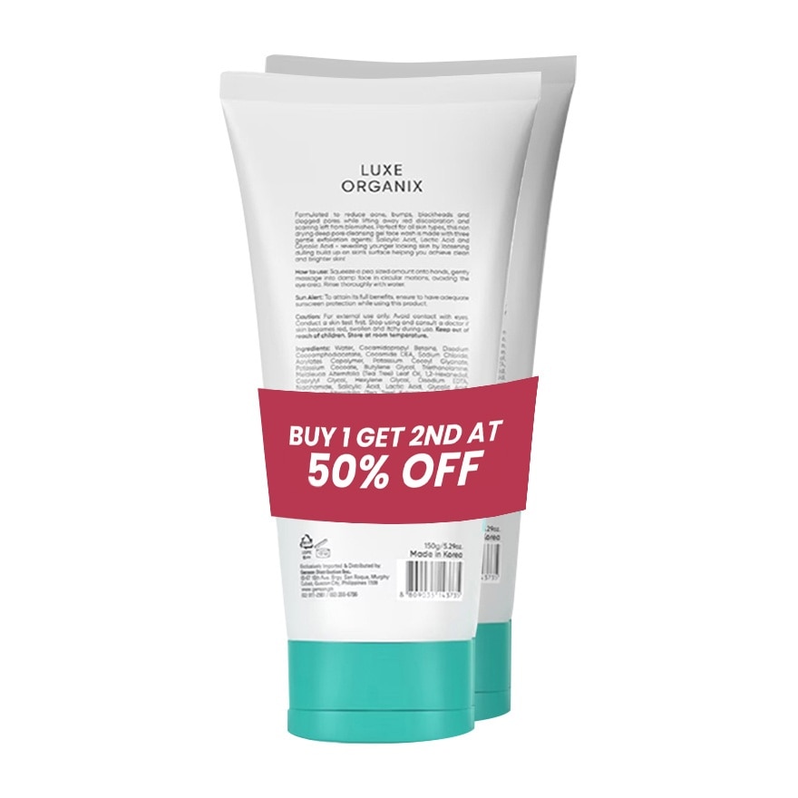 LUXE ORGANIX, LUXE ORGANIX Miracle Solutions AHA/BHA Gel Cleanser 150ml ...