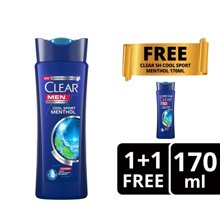 CLEAR Men Shampoo Cool Sport Menthol Multipack 170ml image