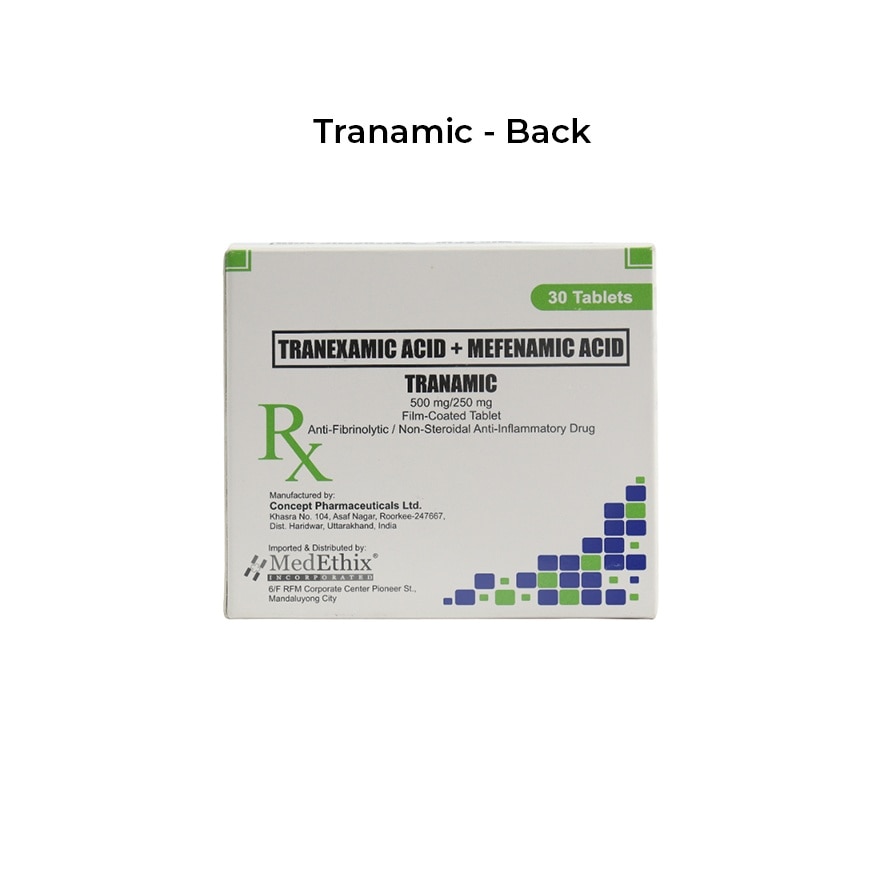 TRANAMIC 500mg/250mg Film Coated Tablet Sold Per Piece [PRESCRIPTION REQUIRED]