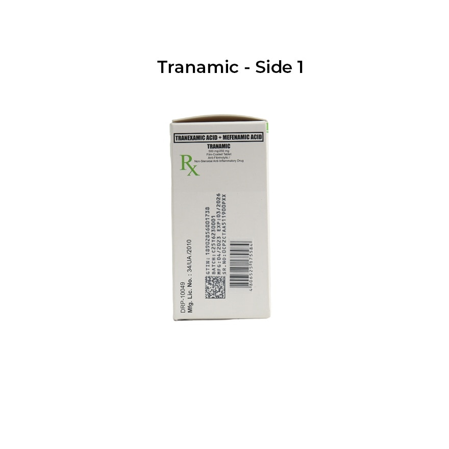 TRANAMIC 500mg/250mg Film Coated Tablet Sold Per Piece [PRESCRIPTION REQUIRED]