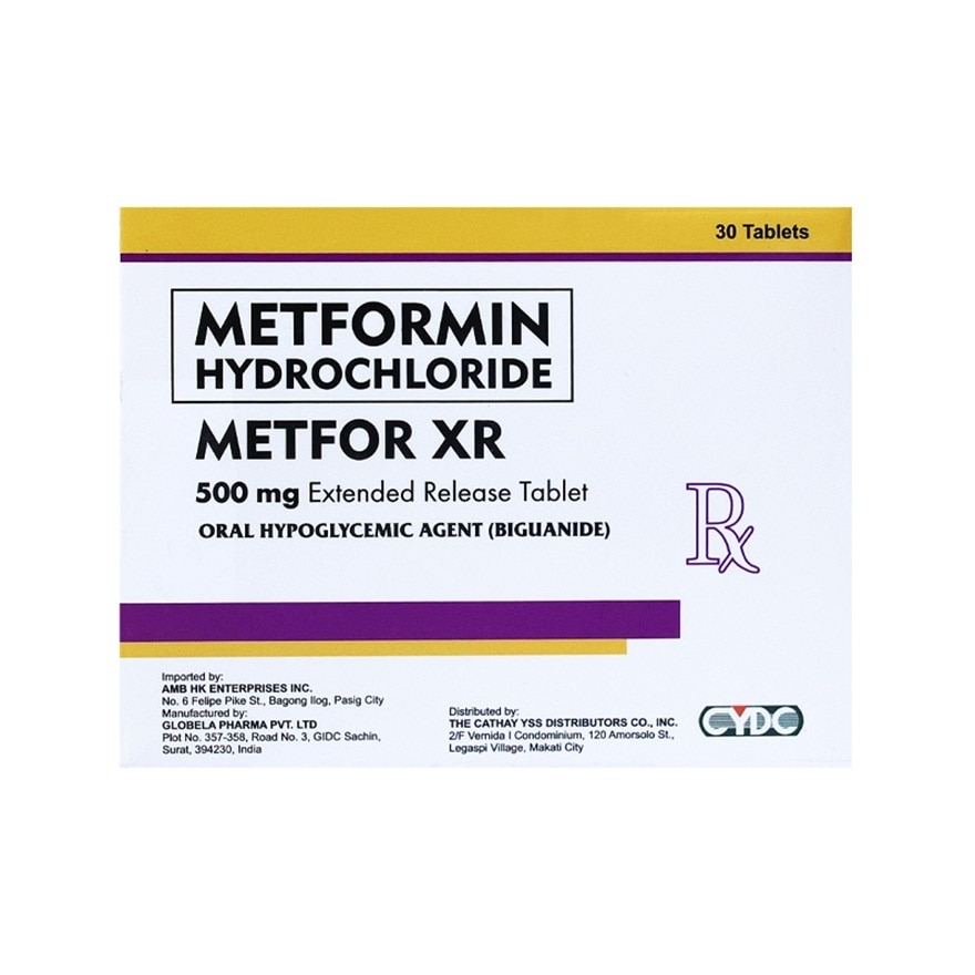METFOR XR 500mg Sold Per Piece [PRESCRIPTION REQUIRED]