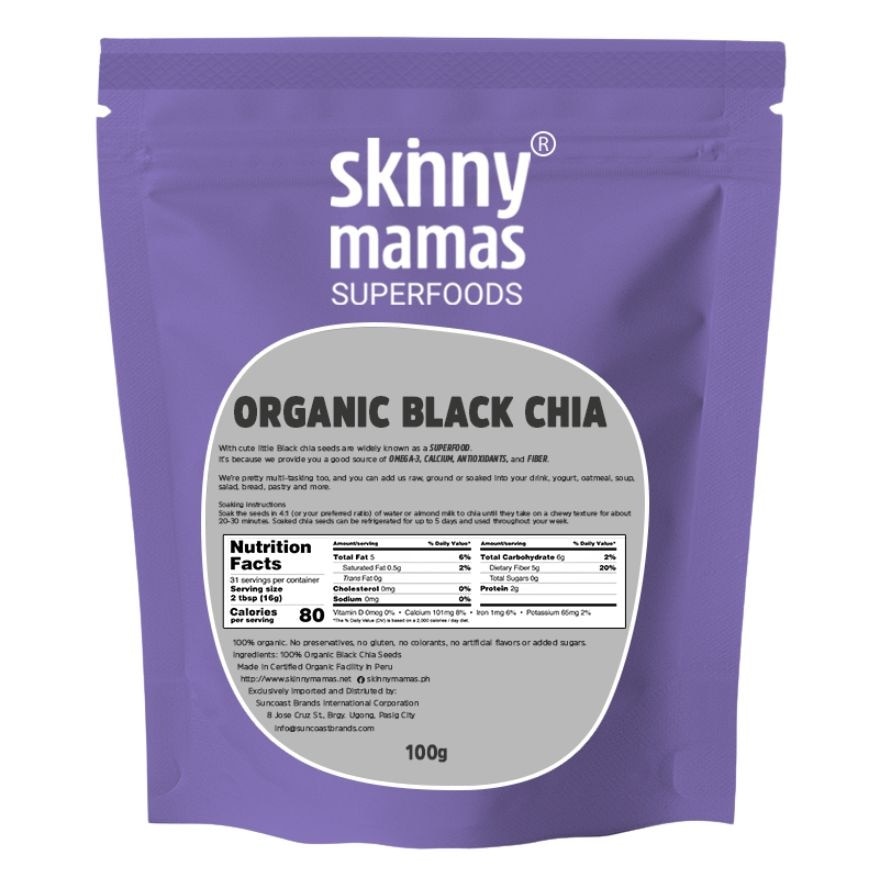 SKINNY MAMAS Organic Black Chia 100g