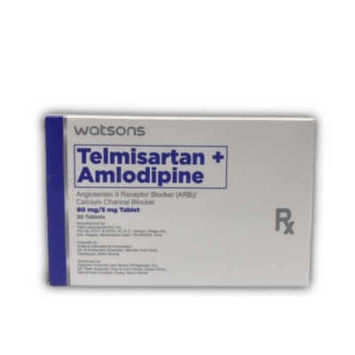 WATSONS GENERICS - WATSONS GENERICS Telmisartan + Amlodipine 80mg/5mg Sold Per Piece [PRESCRIPTION REQUIRED]