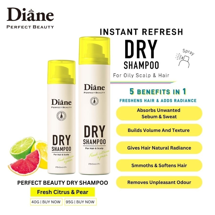 MOIST DIANE Dry Shampoo Citrus and Pear 40g