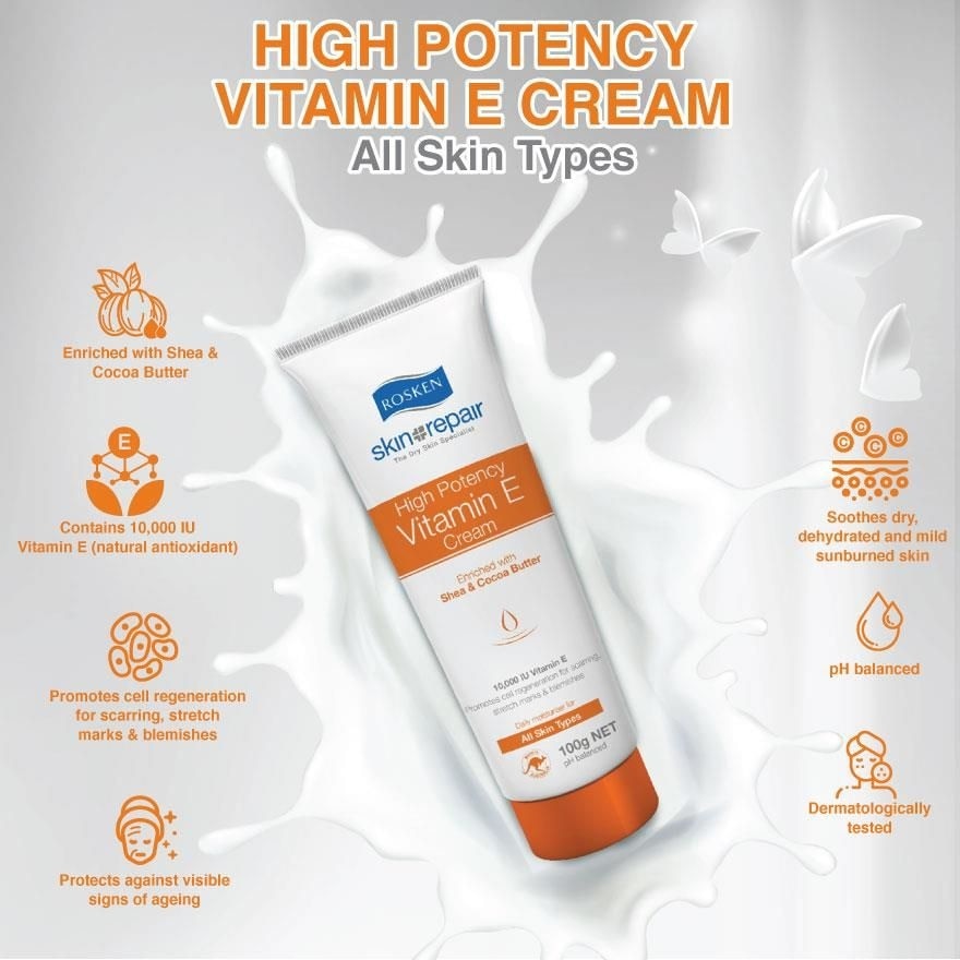 ROSKEN High Potency Vitamin E Cream 100g