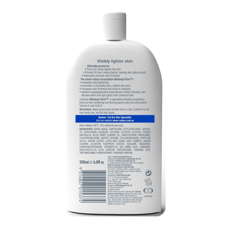 ROSKEN Whitening & Firming Cream 200ml