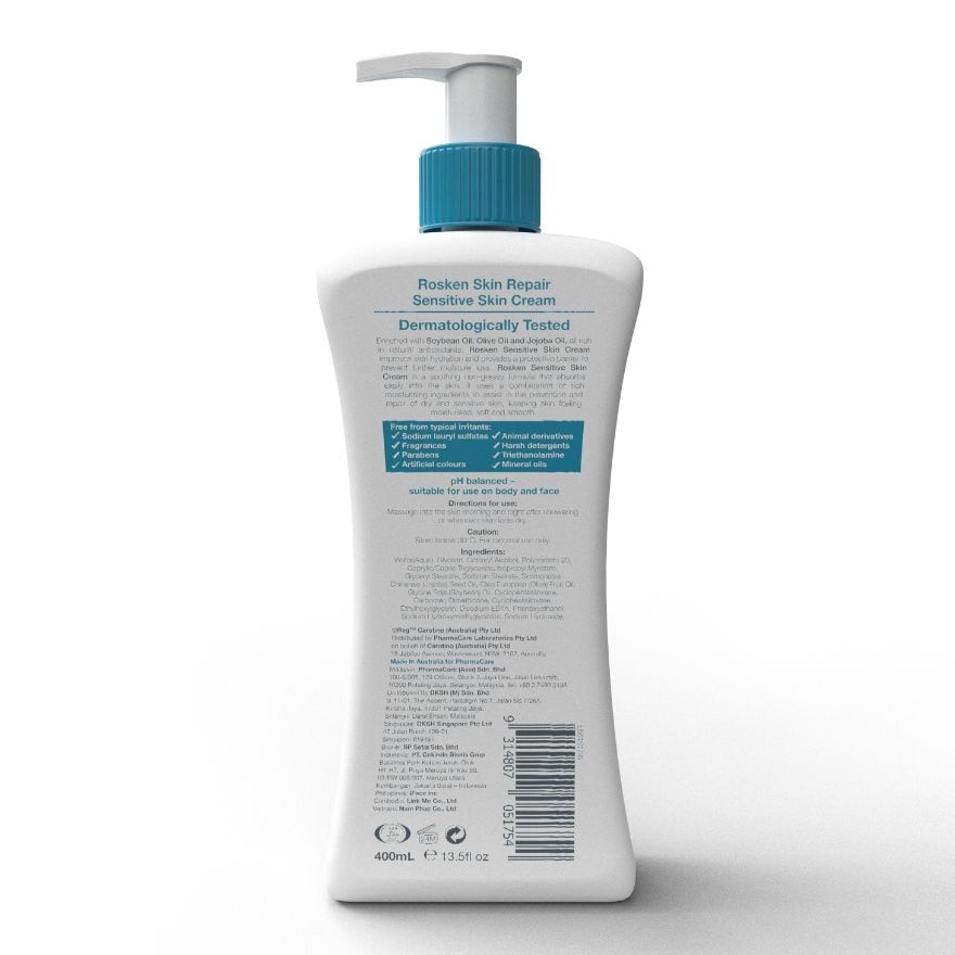 ROSKEN Sensitive Skin Cream Pump 400ml
