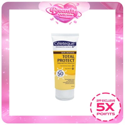 CELETEQUE - CELETEQUE Skin Defense Total Protect Face & Body Sunscreen SPF50 PA++++ 100ml