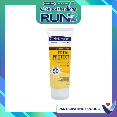 CELETEQUE CELETEQUE Skin Defense Total Protect Face & Body Sunscreen SPF50 PA++++ 100ml image