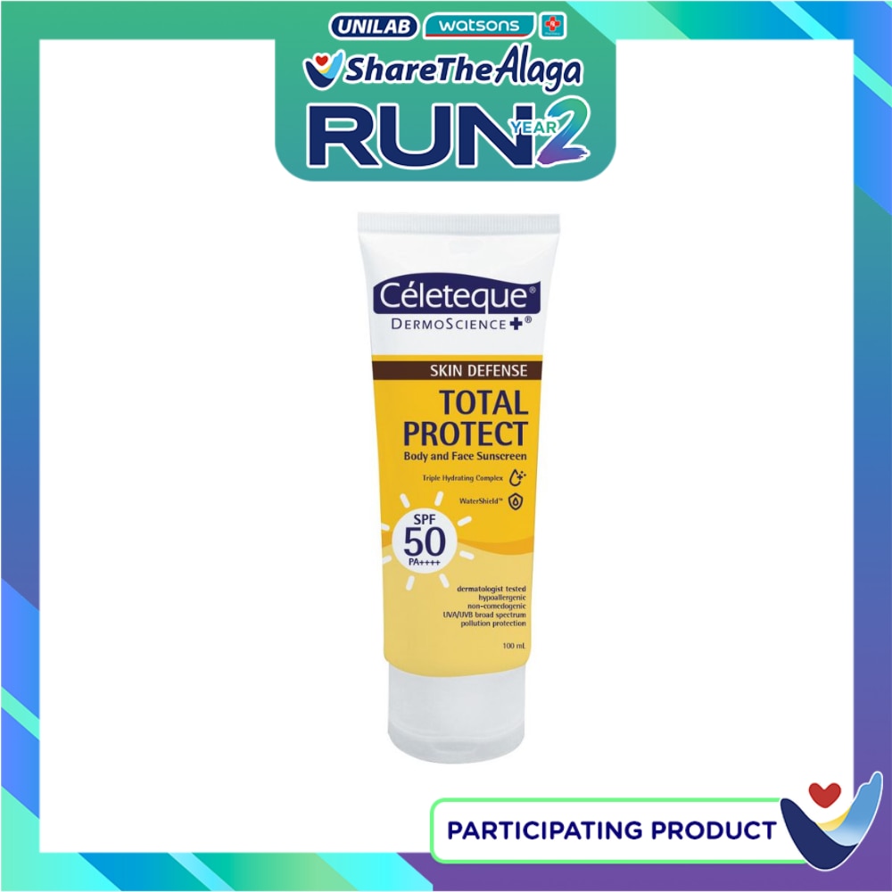 CELETEQUE Skin Defense Total Protect Face & Body Sunscreen SPF50 PA++++ 100ml image