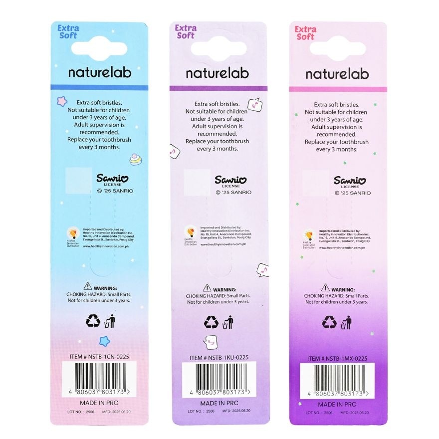 NATURELAB Sanrio Single Toothbrush with Cap Ages 3+