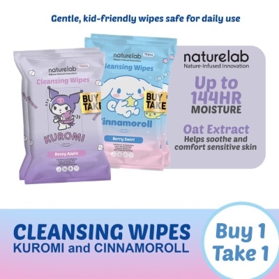 NATURELAB NATURELAB Sanrio Cleansing Wipes Kuromi and Cinnamoroll Bundle