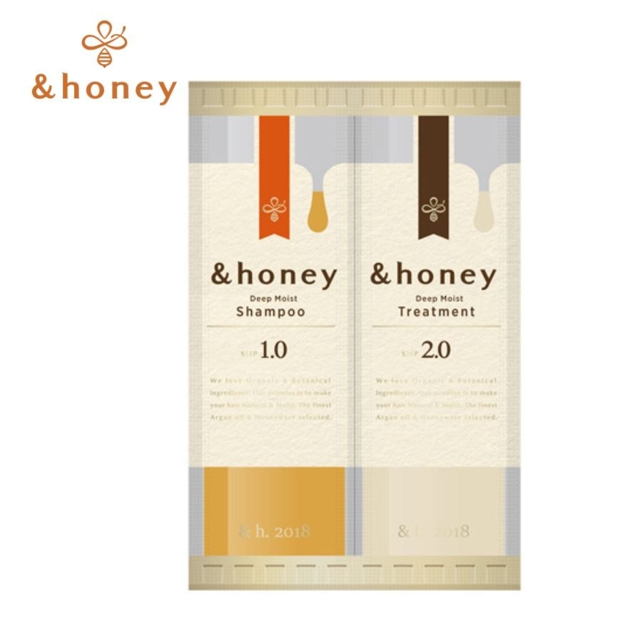 ANDHONEY Deep Moist Shampoo and Treatment Trial Pack