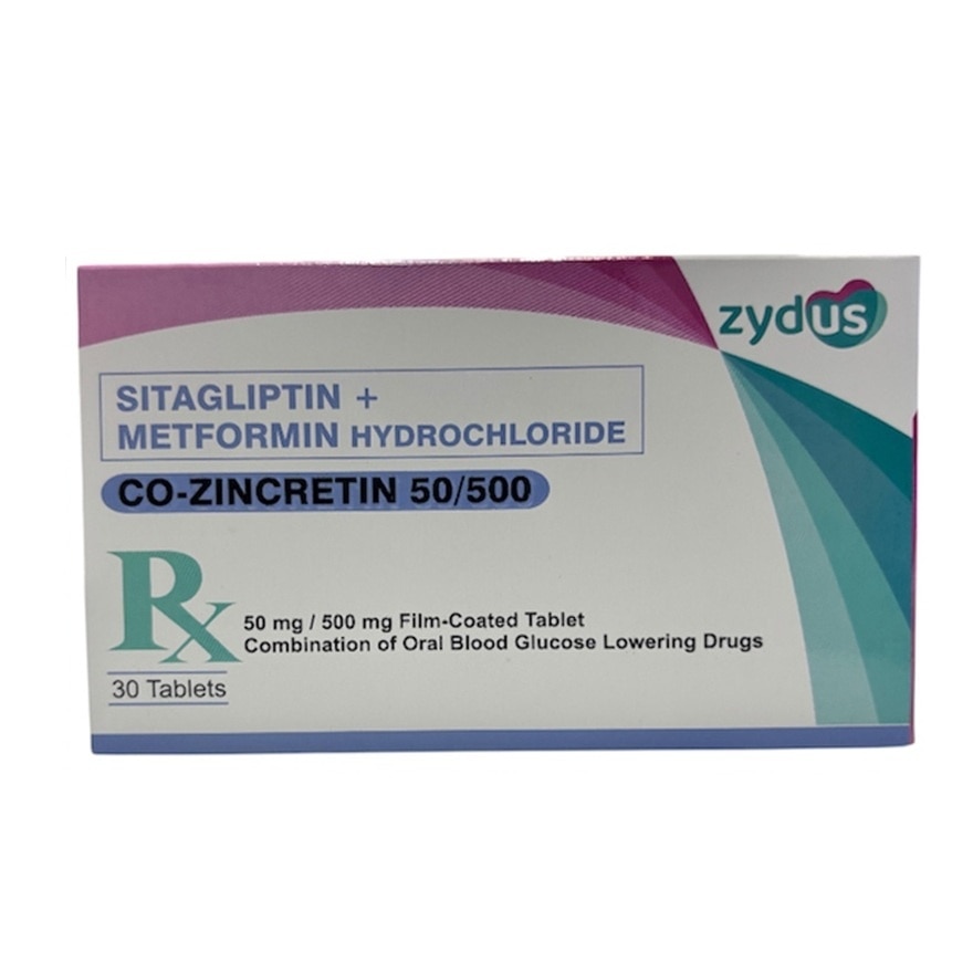 CO-ZINCRETIN 50mg/500mg Film-Coated Tablet Sold Per Piece [PRESCRIPTION REQUIRED]