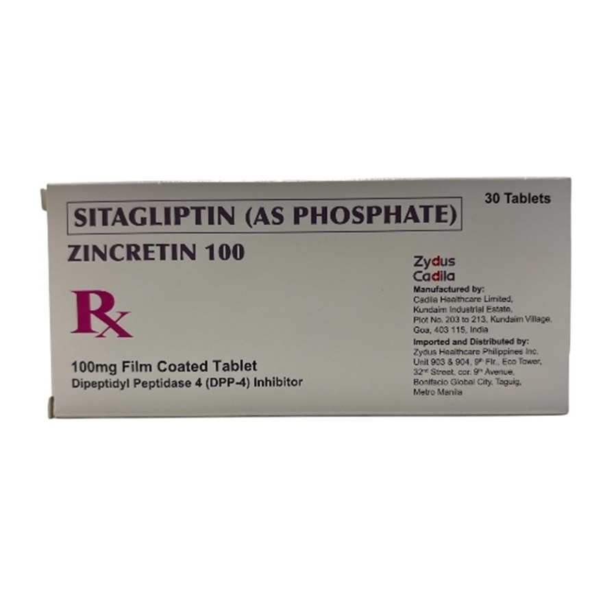 ZINCRETIN 100mg Film Coated Tablet Sold Per Piece [PRESCRIPTION REQUIRED]