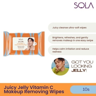SOLA SOLA Juicy Jelly Vitamin C Makeup Removing Wipes 10s
