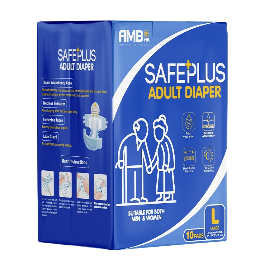 SAFEPLUS Adult Diaper Large 10s