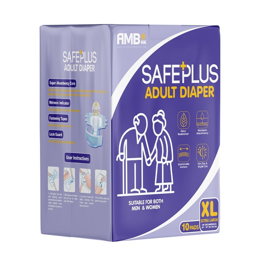 SAFEPLUS Adult Diaper Extra Large 10s