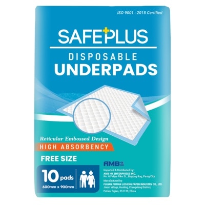 SAFEPLUS - SAFEPLUS Disposable Underpads Anti-Bacterial 10s