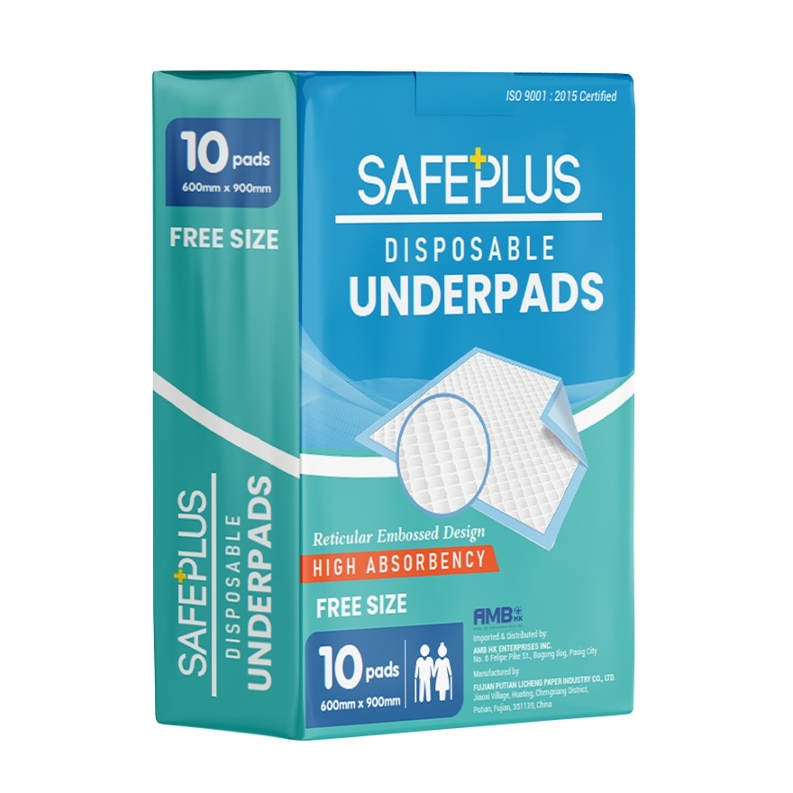 SAFEPLUS Disposable Underpads Anti-Bacterial 10s