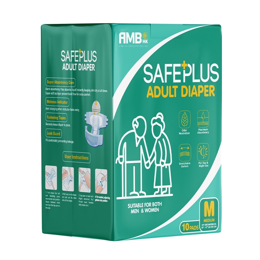 SAFEPLUS Adult Diaper Medium 10s