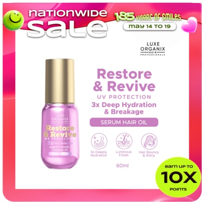 LUXE ORGANIX - LUXE ORGANIX Restore & Revive Serum Hair Oil Argan Oil + Keratin + Murumuru Oil 60ml