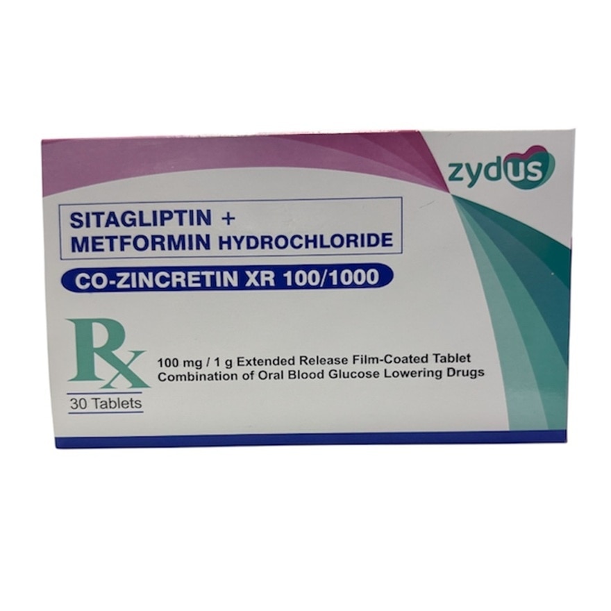 CO-ZINCRETIN XR 100mg/1g Film Coated Tablet Sold Per Piece [PRESCRIPTION REQUIRED]