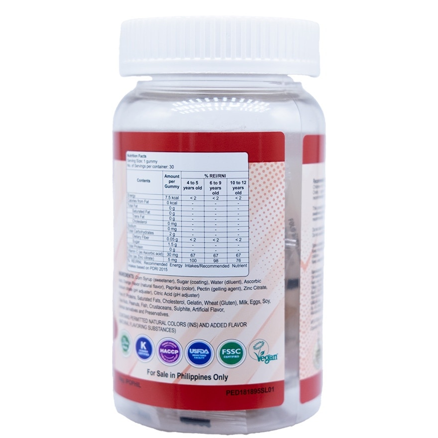 CEELIN Gummies with Zinc Bottle x 30 Tablet
