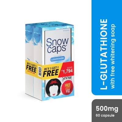 SNOW SNOWCAPS Glutathione 30s With Free Soap x 2 Bundle