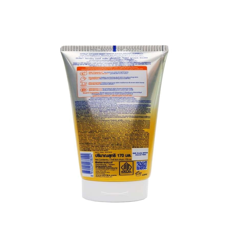NIVEA Extra Bright Super C+ SPF50 Body Serum 170ml