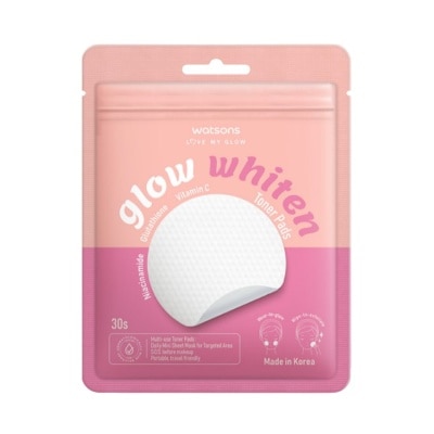 WATSONS - WATSONS Glow Whiten Toner Pad 30 Sheets