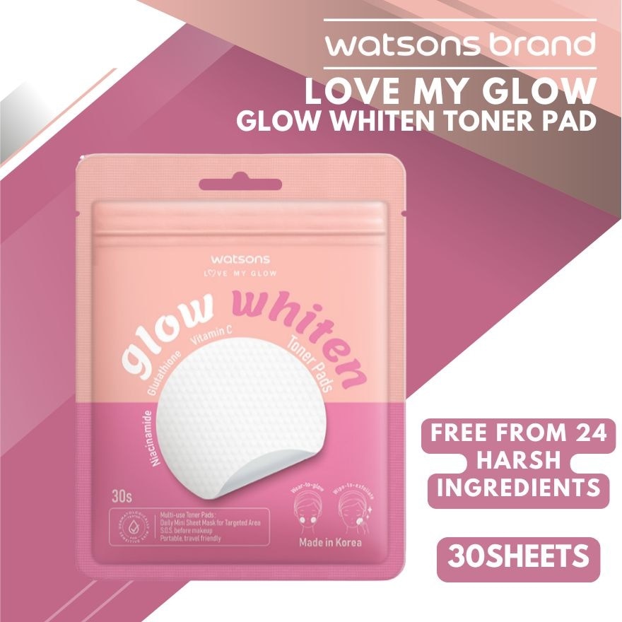 WATSONS Glow Whiten Toner Pad 30 Sheets