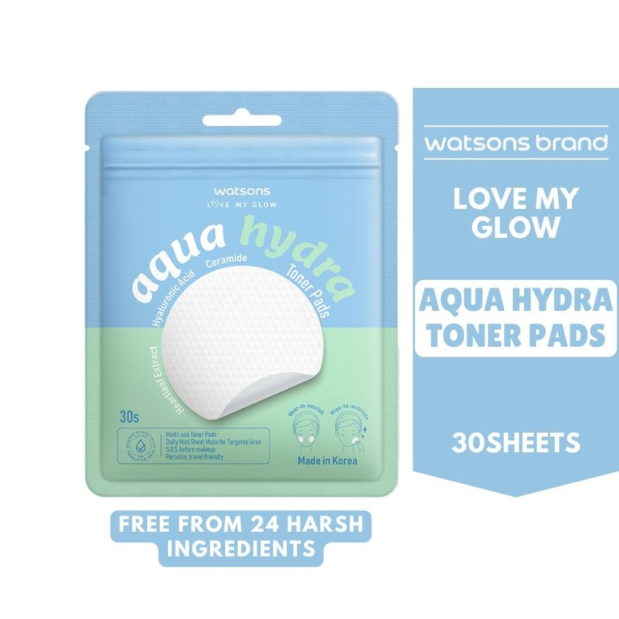 WATSONS Aqua Hydra Toner Pads 30 Sheets