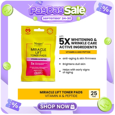 MEGAN MEGAN Miracle Lift Toner Pads Vitamin A & Peptide 25 Pads image