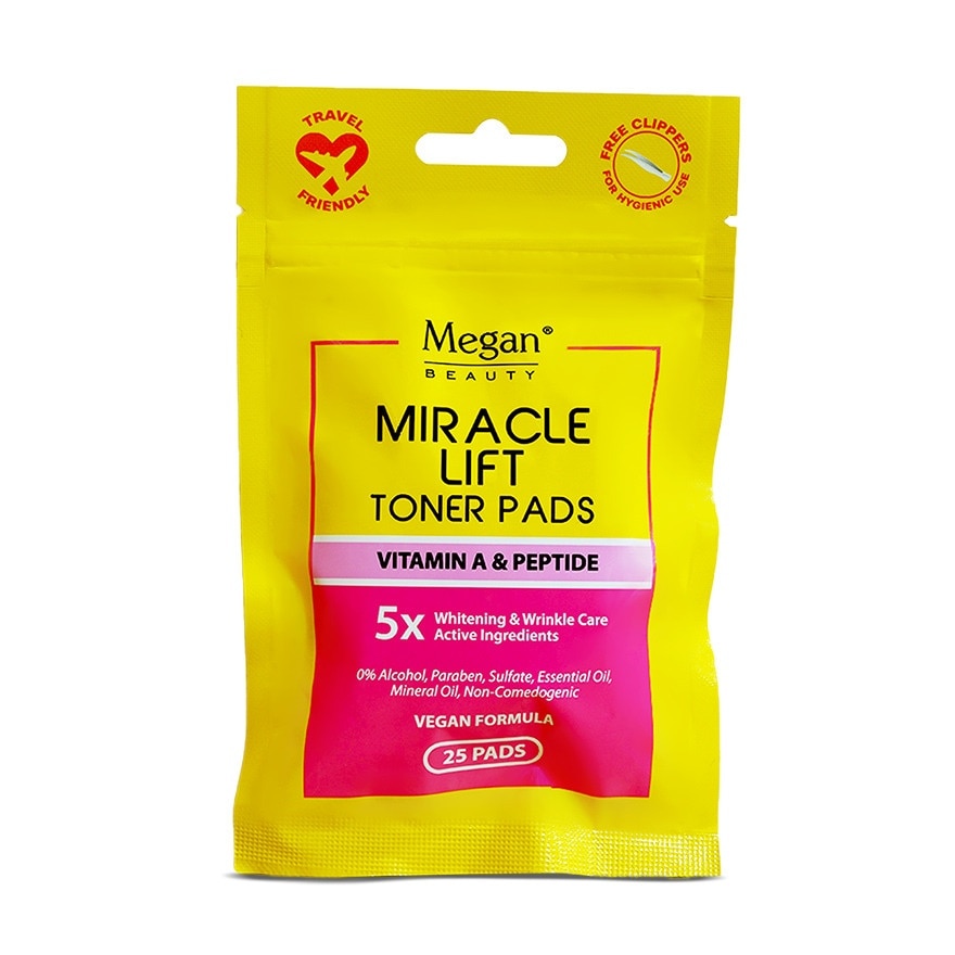 MEGAN Miracle Lift Toner Pads Vitamin A & Peptide 25 Pads