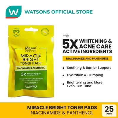 MEGAN MEGAN Miracle Bright Toner Pads Niacinamide & Panthenol 25 Pads