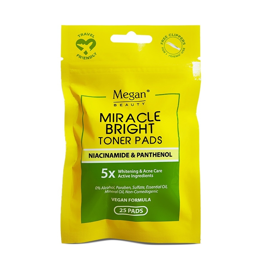 MEGAN Miracle Bright Toner Pads Niacinamide & Panthenol 25 Pads