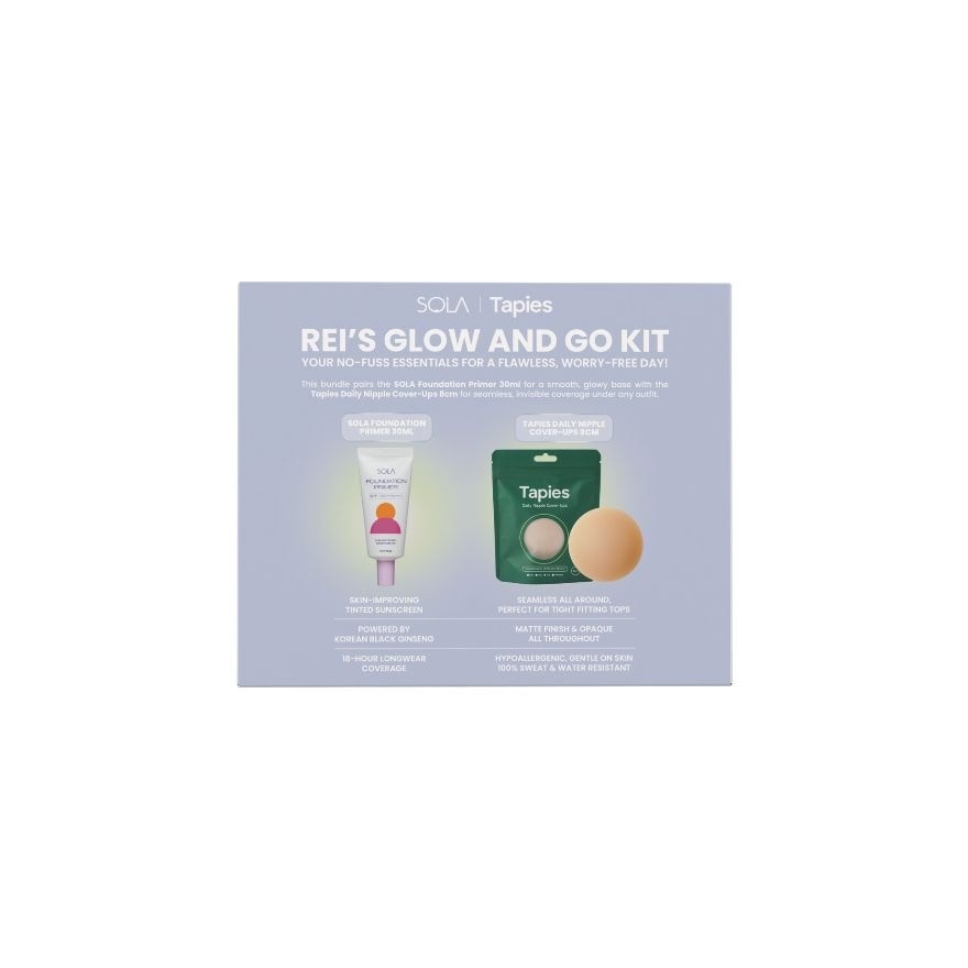 SOLA x Tapies Rei Germars Glow & Go Kit Primer 30ml Sand Beige + FREE Nipple Cover Up Oat image