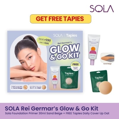 SOLA - SOLA x Tapies Rei Germars Glow & Go Kit Primer 30ml Sand Beige + FREE Nipple Cover Up Oat image
