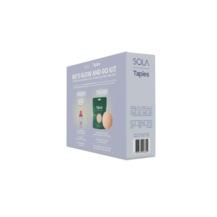 SOLA x Tapies Rei Germars Glow & Go Kit Primer 30ml Light Beige + FREE Nipple Cover Up Soy image