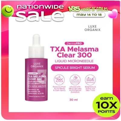 LUXE ORGANIX - LUXE ORGANIX DermaPRO Melasma Clear 300 Liquid Microneedle Spicule Bright Serum 30ml